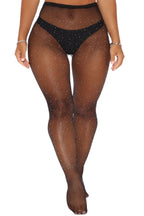 Dazzling Rhinestone Fishnet Pantyhose