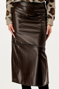 Midnight Edge Faux Leather Maxi Skirt