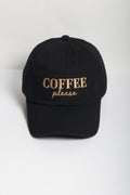 Coffee Please Embroidered Baseball Cap