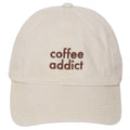 Coffee Addict Embroidered Cotton Baseball Cap
