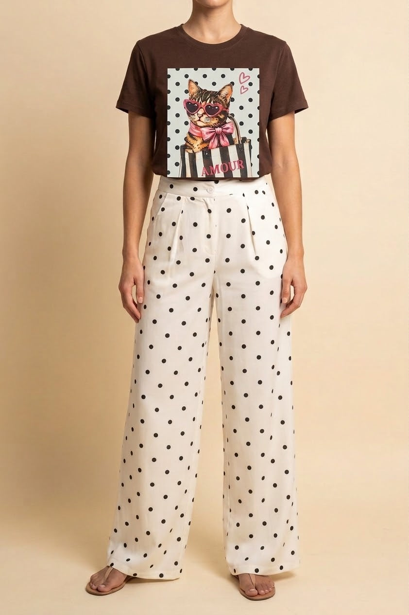 Coquette Kitty Amour Graphic T-Shirt