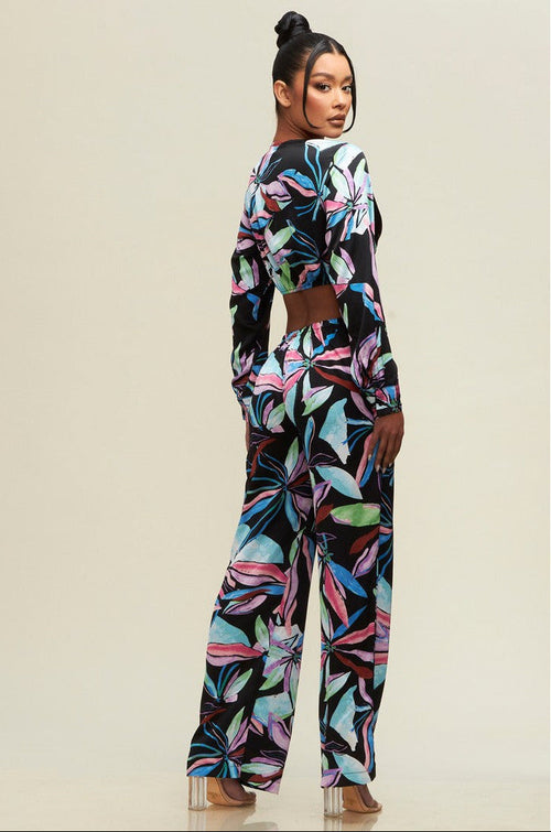Flowers of Paradise Elegant Pant Set