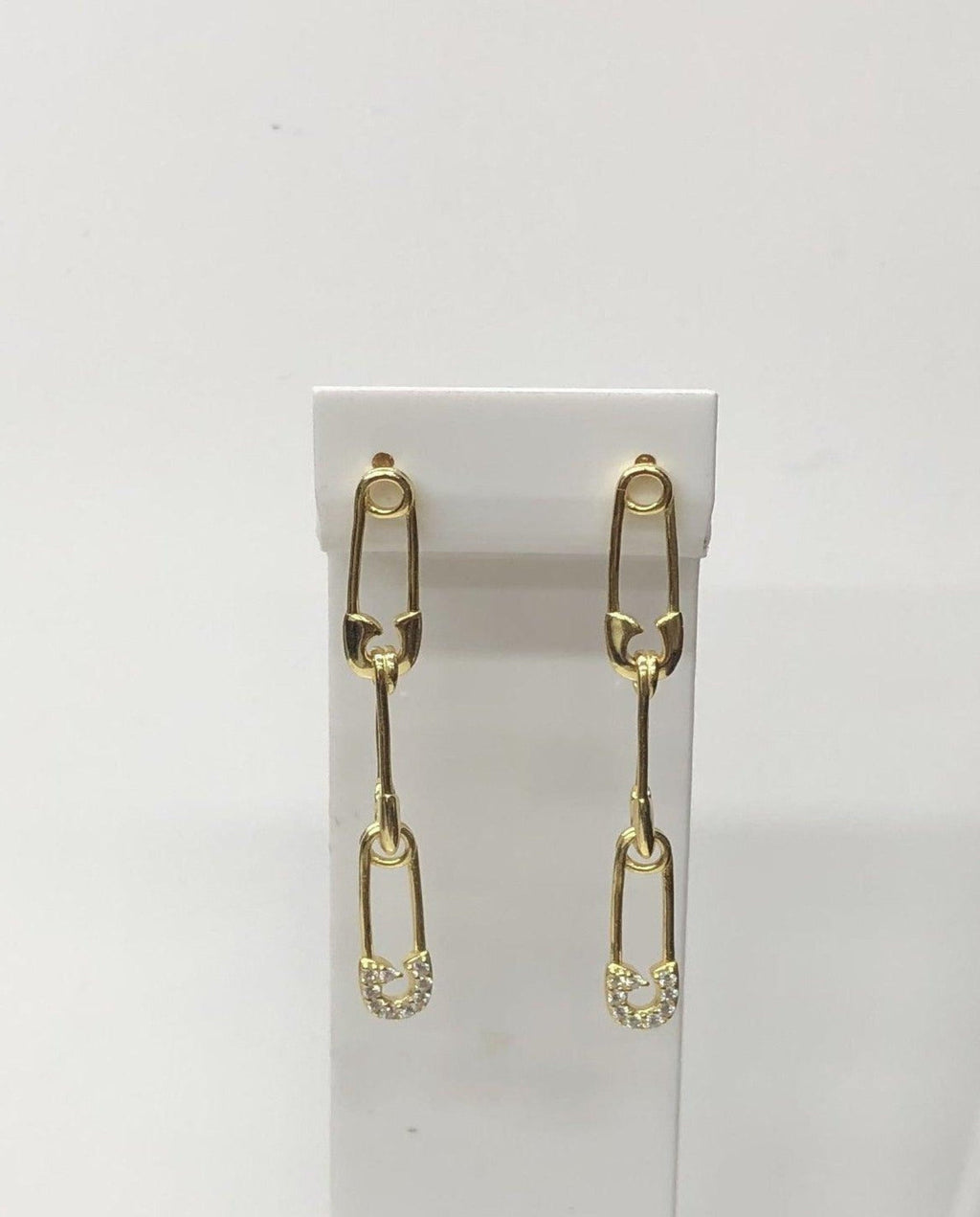 Bobby Pin Me Cz  Earrings - Gilu Designs 