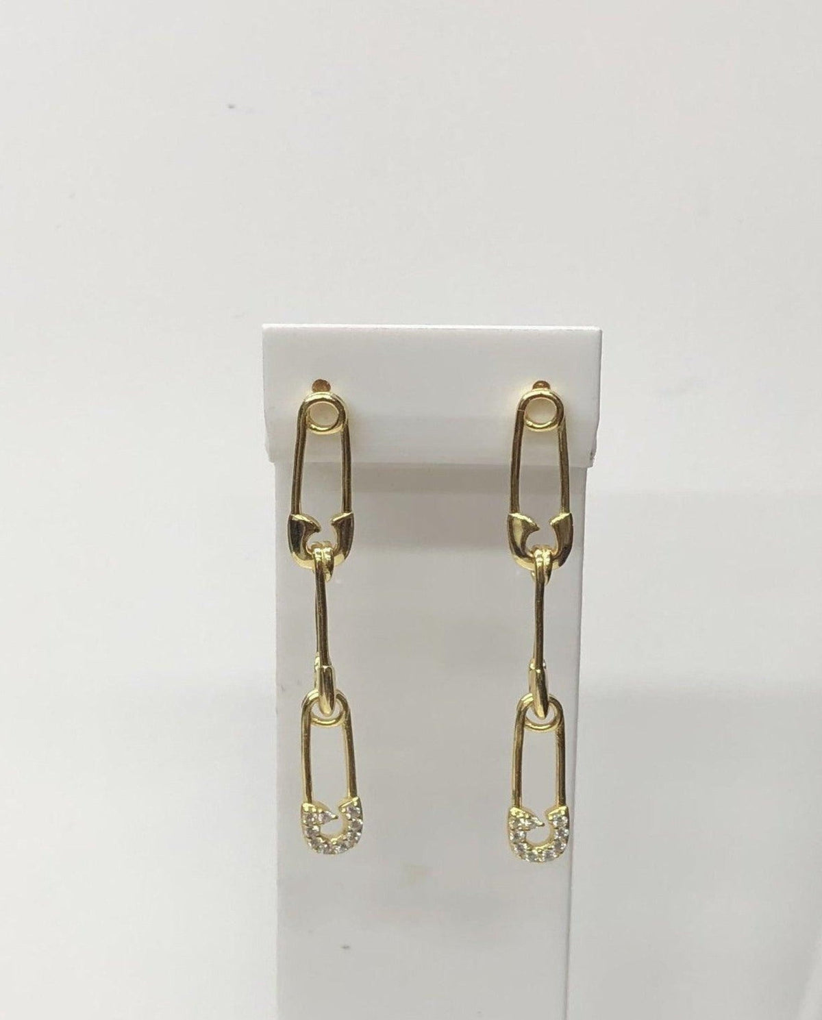 Bobby Pin Me Cz  Earrings - Gilu Designs 